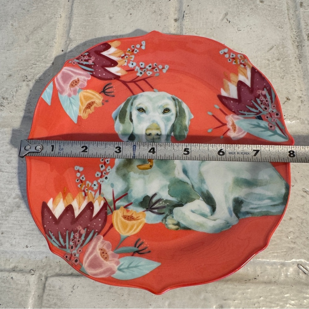 NWT Anthropologie Jay McClellan Studio Dog Plate 180 Degrees Porcelain Plate - Picture 6 of 6